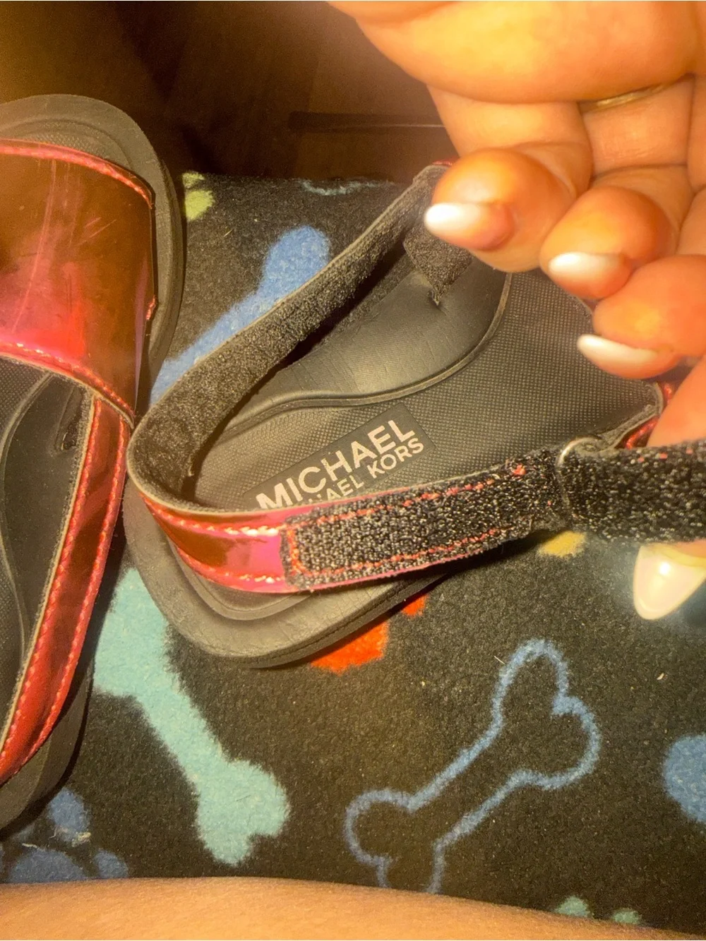 Michael Kors Pink MK Slide Sandals size US8 toddler girls